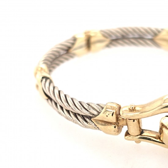 Pre Owned 9ct Two Tone Bracelet ZA789